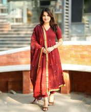 Designer Kurta Set with Dupatta for Women Traditional Festive Wear