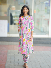 Candy Ikat Co-Ord Set for Women Multicolor Printed Ethnic Wear