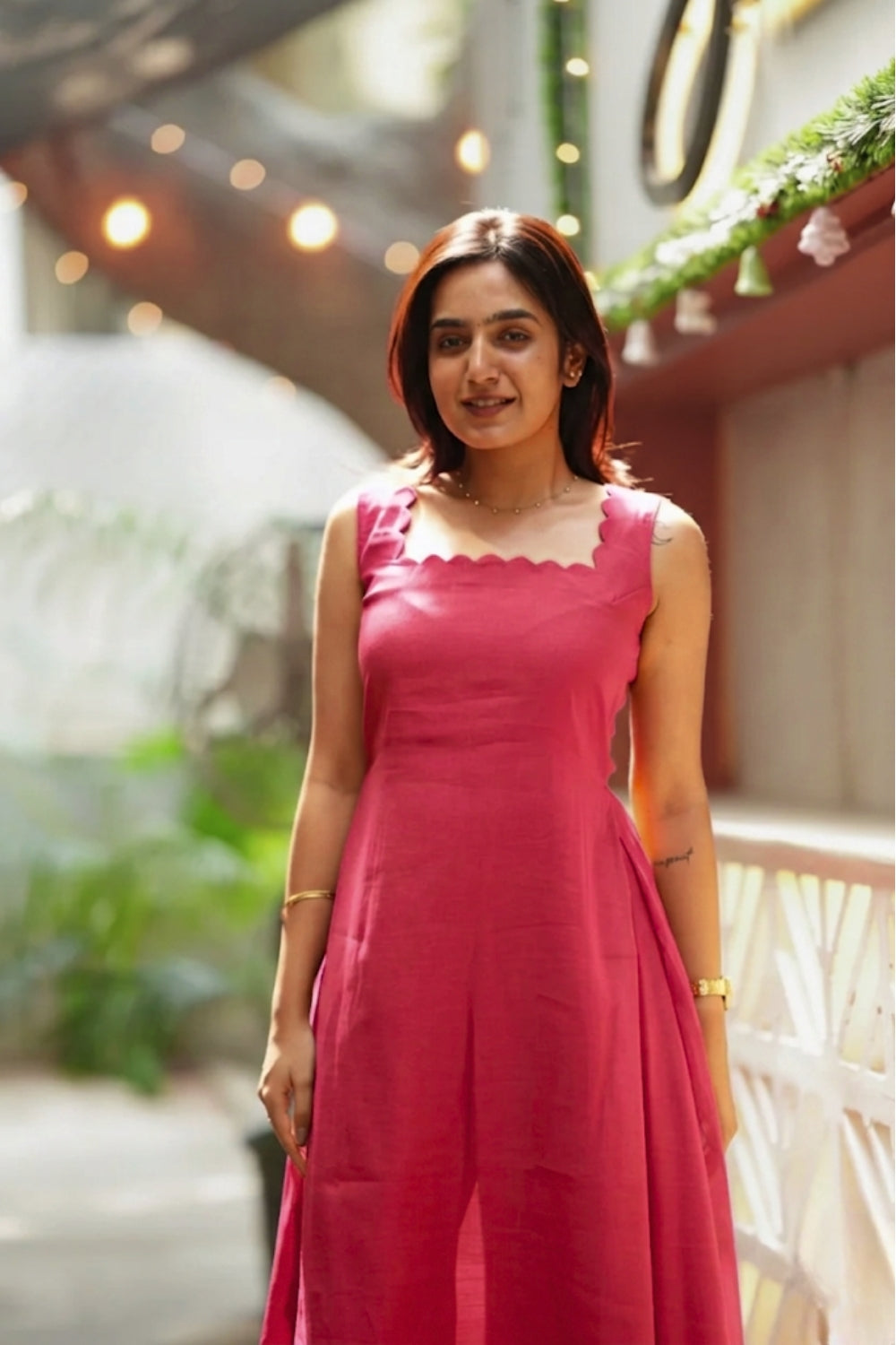 Pink Designer Co-Ord Set for Women Elegant Flared Ethnic Outfit