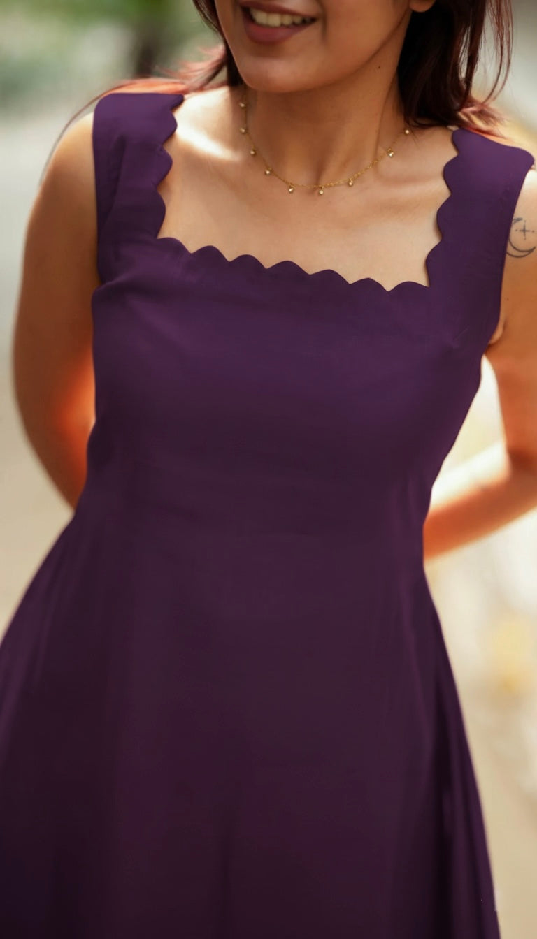 Plum Purple Co Ord Set for Women Elegant Minimal Ethnic Fusion Outfit