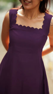Plum Purple Co Ord Set for Women Elegant Minimal Ethnic Fusion Outfit
