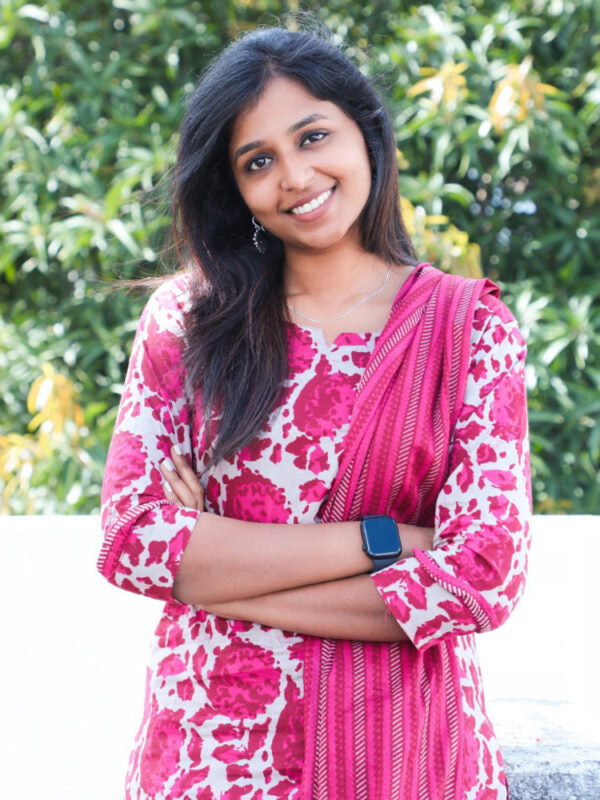 TheHandStitch Pink Floral Printed Kurti Set with Dupatta Stylish Cotton Ethnic Wear for Women