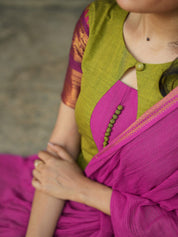 Olive Green & Pink Ethnic Kurta Pant Dupatta Set for Women Traditional Festive Wear