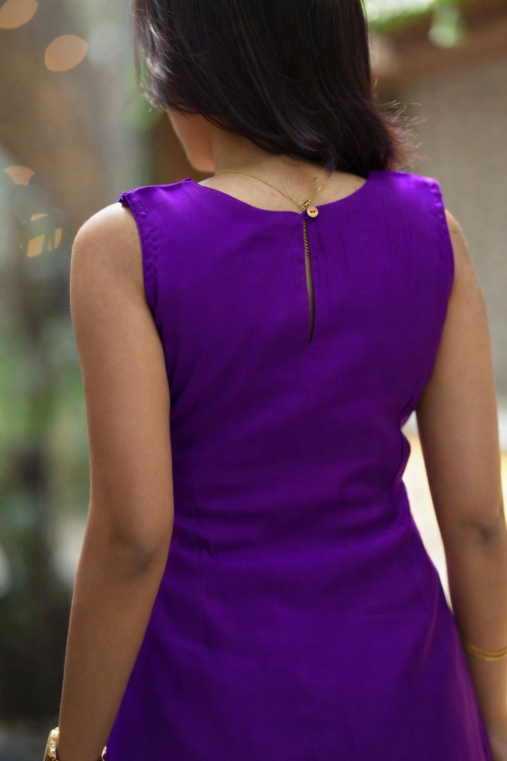 Purple Sleeveless Kurta Set for Women Elegant Solid Ethnic Co Ord Set