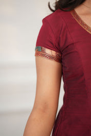 TheHandStitch Maroon Designer Kurta Set for Women with Printed Dupatta Festive Ethnic Wear
