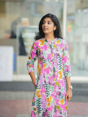 Candy Ikat Co-Ord Set for Women Multicolor Printed Ethnic Wear