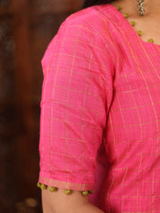 Pink Festive Kurta Set with Olive Green Dupatta for Women Traditional Ethnic Wear