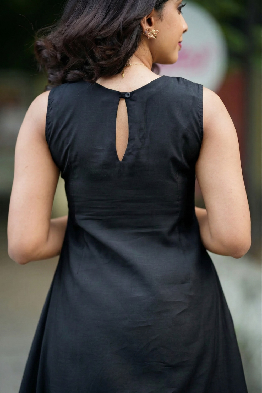 Black Flared Kurta Set for Women Elegant Designer Ethnic Wear