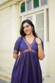 Purple Anarkali Kurta Set for Women Elegant Festive Ethnic Wear