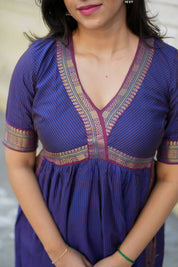 Purple Anarkali Kurta Set for Women Elegant Festive Ethnic Wear