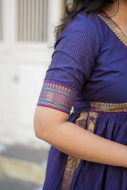 Purple Anarkali Kurta Set for Women Elegant Festive Ethnic Wear
