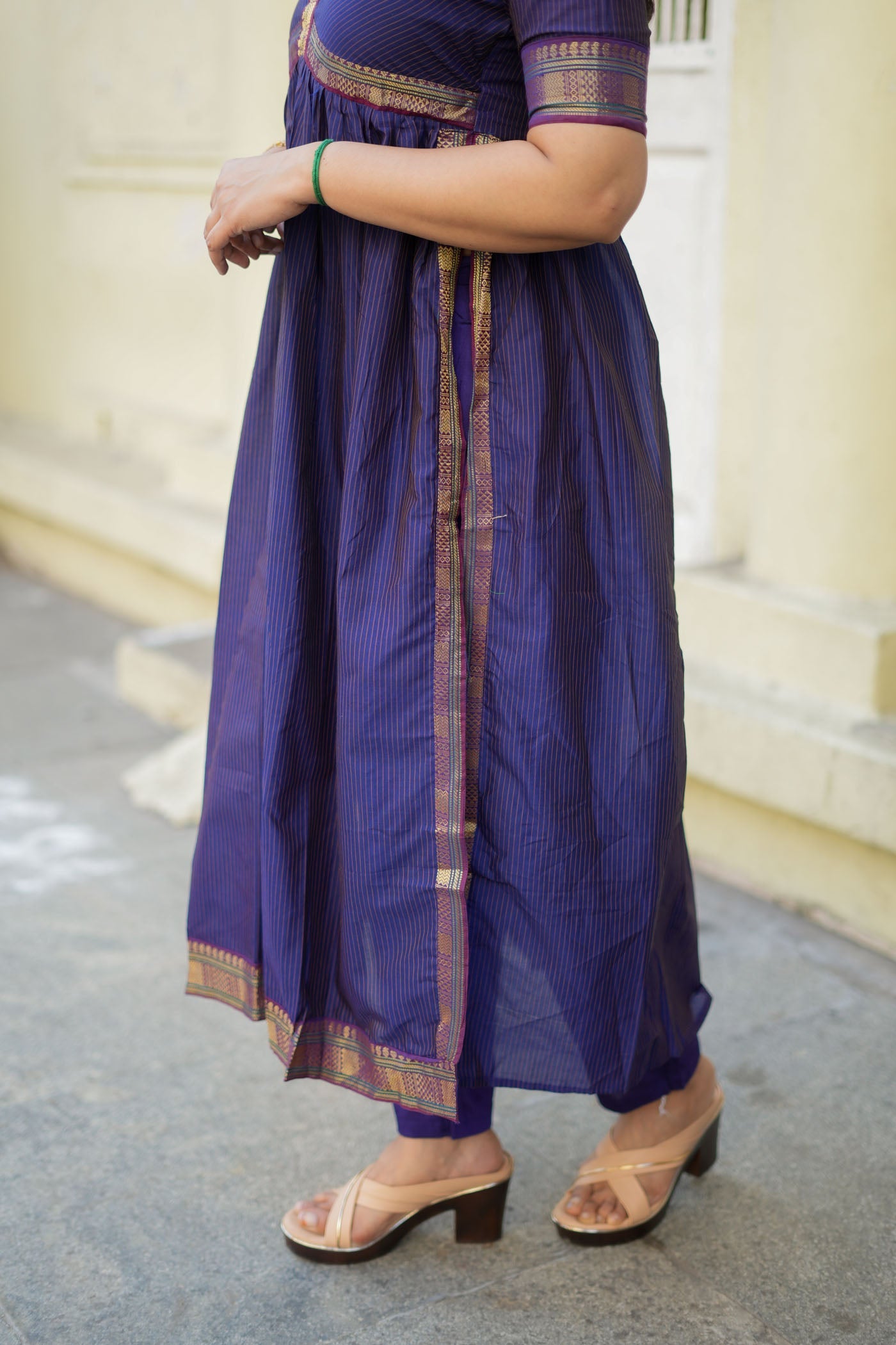 Purple Anarkali Kurta Set for Women Elegant Festive Ethnic Wear