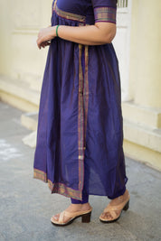 Purple Anarkali Kurta Set for Women Elegant Festive Ethnic Wear