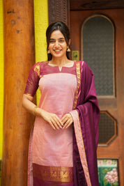 Pink & Purple Designer Kurta Set for Women Festive Ethnic Wear with Elegant Dupatta