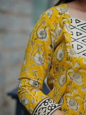 Mustard Heritage Printed Kurta Set for Women Stylish Ethnic Cotton Wear