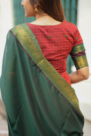 Maroon & Green Ethnic Kurta Set for Women with Dupatta Traditional Festive Wear