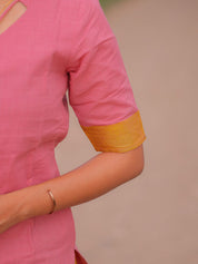 Pink Kurta Set with Mustard Dupatta for Women | Elegant Traditional Ethnic Wear