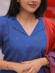 Royal Blue Kurta Pant Dupatta Set for Women Elegant Cotton Ethnic Wear