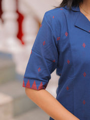 Royal Blue Kurta Pant Dupatta Set for Women Elegant Cotton Ethnic Wear