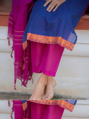 Royal Indigo Kurta Set for Women Traditional Ethnic Suit with Dupatta