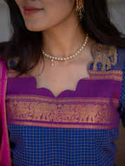 Royal Indigo Kurta Set for Women Traditional Ethnic Suit with Dupatta