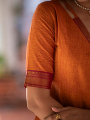 Rust Orange Kurta Set with Magenta Dupatta for Women Festive Traditional Ethnic Wear