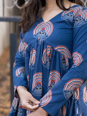 Indigo Aura Peplum Top for Women Stylish Printed Casual Wear