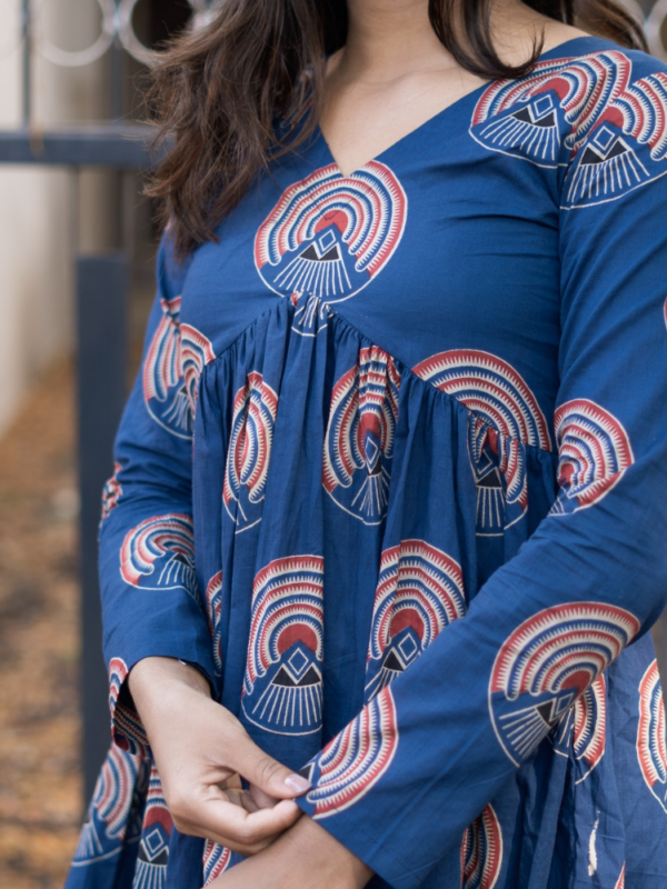 Indigo Aura Peplum Top for Women Stylish Printed Casual Wear