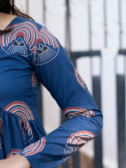 Indigo Aura Peplum Top for Women Stylish Printed Casual Wear