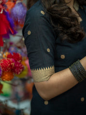 Black & Beige Woven Kurta Set with Dupatta for Women Elegant Festive Ethnic Wear