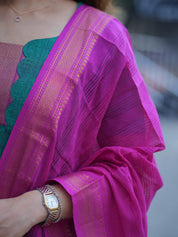 Teal Green Kurta Set with Pink Dupatta for Women Festive Ethnic Wear
