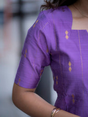 Royal Purple Kurta Set with Artistic Printed Dupatta for Women Elegant Ethnic Wear